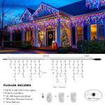 400 LED Icicle Lights with Music Sync Remote