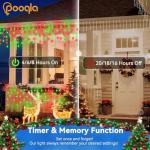 Pooqla Color Changing Christmas Icicle Lights with Remote
