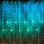 Color Changing Music Sync Curtain Lights, 9.8 FT