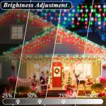 Pooqla Color Changing Christmas Icicle Lights with Remote
