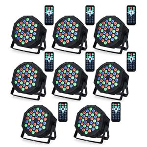 LUNSY 8-Pack Sound Activated DJ Christmas Lights