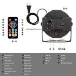 RGB LED Par Lights 4 Pack - Sound Activated