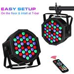 RGB LED Par Lights 4 Pack - Sound Activated