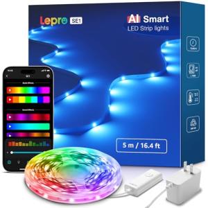 AI Smart LED Strip Lights with Music Sync