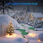 25 FT Outdoor Christmas Lights Extension Cord