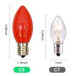 25 Pack Multicolor C9 Christmas Light Bulbs