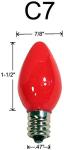 25 Pack Multicolor C7 Christmas Light Bulbs