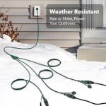 Outdoor Extension Cord Splitter for Holiday Lights