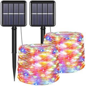 Multicolor Solar Christmas String Lights - 100 LEDs