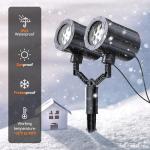 Christmas Projector Lights with Rotating Snowflakes