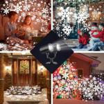 Christmas Projector Lights with Rotating Snowflakes