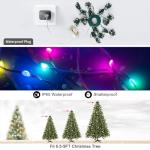 Smart App Christmas Tree String Lights with Remote