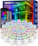 100FT Smart RGB Outdoor Christmas Lights with Music