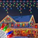Multicolor Icicle Christmas Lights with Music Sync