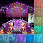 Toodour RGB Color Changing Icicle Christmas Lights