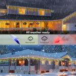 Multicolor Icicle Christmas Lights with Music Sync