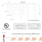 Multicolor Icicle Christmas Lights with Music Sync