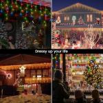 Multicolor Icicle Christmas Lights with Music Sync