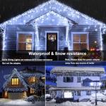 Joomer 32Ft Waterproof Christmas Icicle Lights