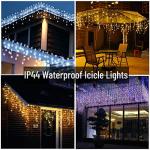 Toodour RGB Color Changing Icicle Christmas Lights
