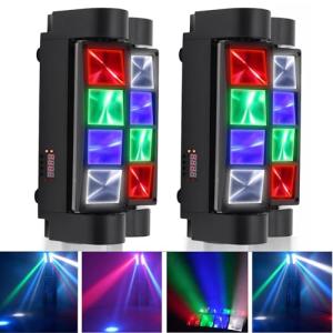 Moving Head DJ Lights with Sound Activation - 2 Pack