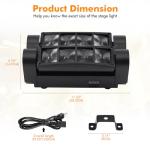 Moving Head DJ Lights with Sound Activation - 2 Pack