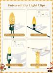 50 Pack Christmas Light Clips for Outdoor Displays
