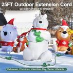 25FT Green Extension Cord with 3 Outlets