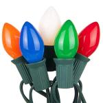 25 Pack Multicolor C7 Christmas Light Bulbs