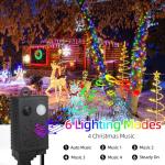 Motion Sensor Music Sync Christmas Lights 108FT 300LED