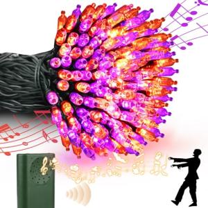 33ft LED Halloween Lights with Music & Motion