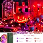 33ft LED Halloween Lights with Music & Motion