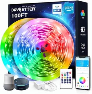 DAYBETTER 100 ft Smart LED Music Sync Lights