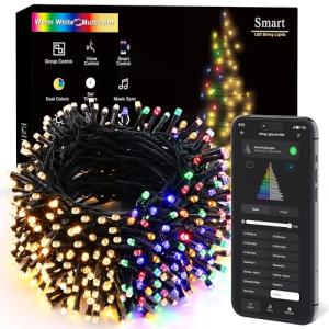 BrizLabs Smart LED Music Sync Christmas Lights 164ft