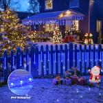 Blue Solar Meteor Shower Lights for Outdoor Holiday Fun