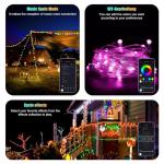 49FT Solar Smart Fairy Lights with Music Sync
