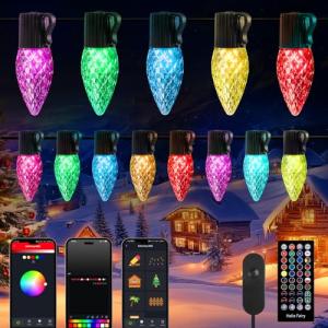 C9 LED Christmas Lights with Music Sync