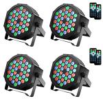 LUNSY 4-Pack LED Stage Lights for Christmas Parties