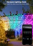 Smart RGB Icicle Lights with Music Sync, 66Ft