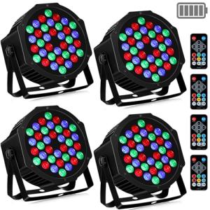 36 LED Battery-Powered Sound Activated Par Lights