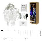 Music Sync Smart Icicle Christmas Lights, 11.8ft