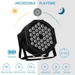 36 LED Battery-Powered Sound Activated Par Lights
