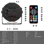 36 LED Battery-Powered Sound Activated Par Lights