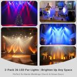 36 LED Battery-Powered Sound Activated Par Lights