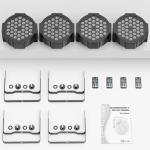 36 LED Battery-Powered Sound Activated Par Lights