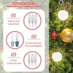 Mudder 100 Mini Clear Christmas Light Bulbs