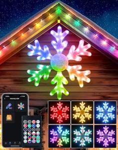 32" Smart LED Snowflake Lights with Music Sync