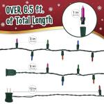 Warm Multi-Color Synchronized Christmas Lights 35 Bulbs