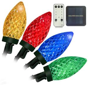 Anycosy 32.8FT Solar C9 Christmas Lights