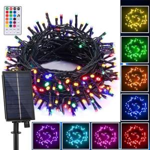 Colorful Solar String Lights with Remote - 40Ft
